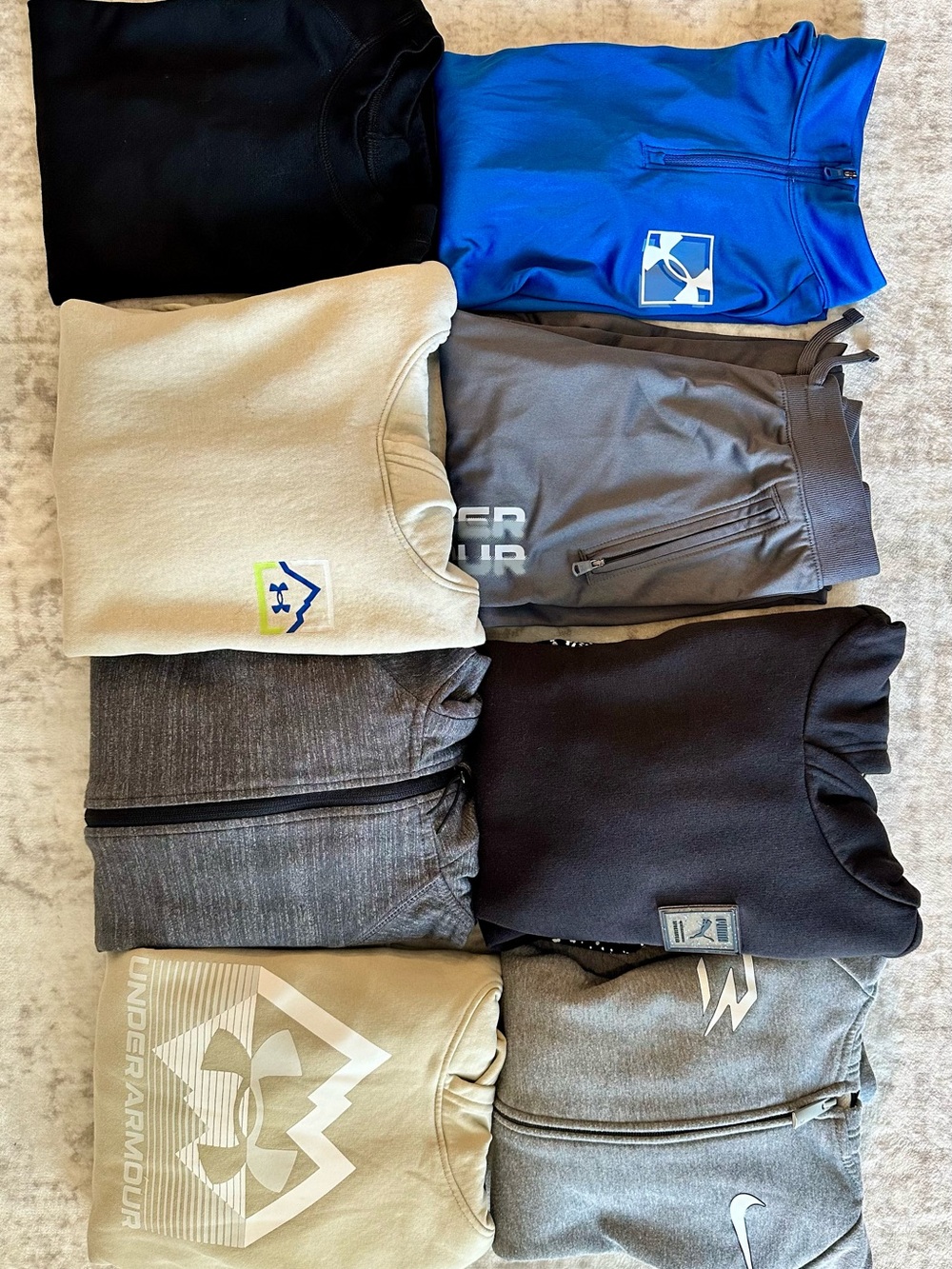 Boys Size M 10-12 Athletic Clothing Bundle 8 Pieces Nike UA Patagonia Puma